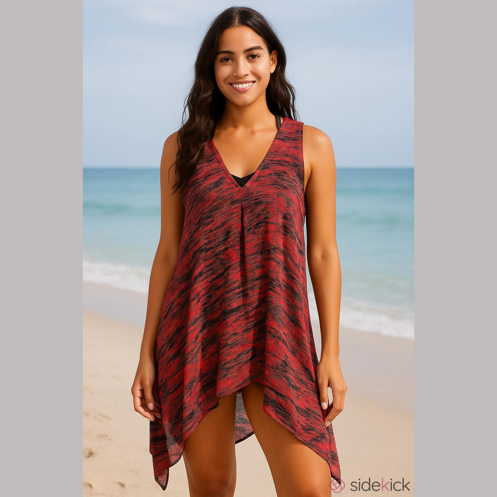 Rachel Zoe 100% silk sleeveless swimsuit coverup S